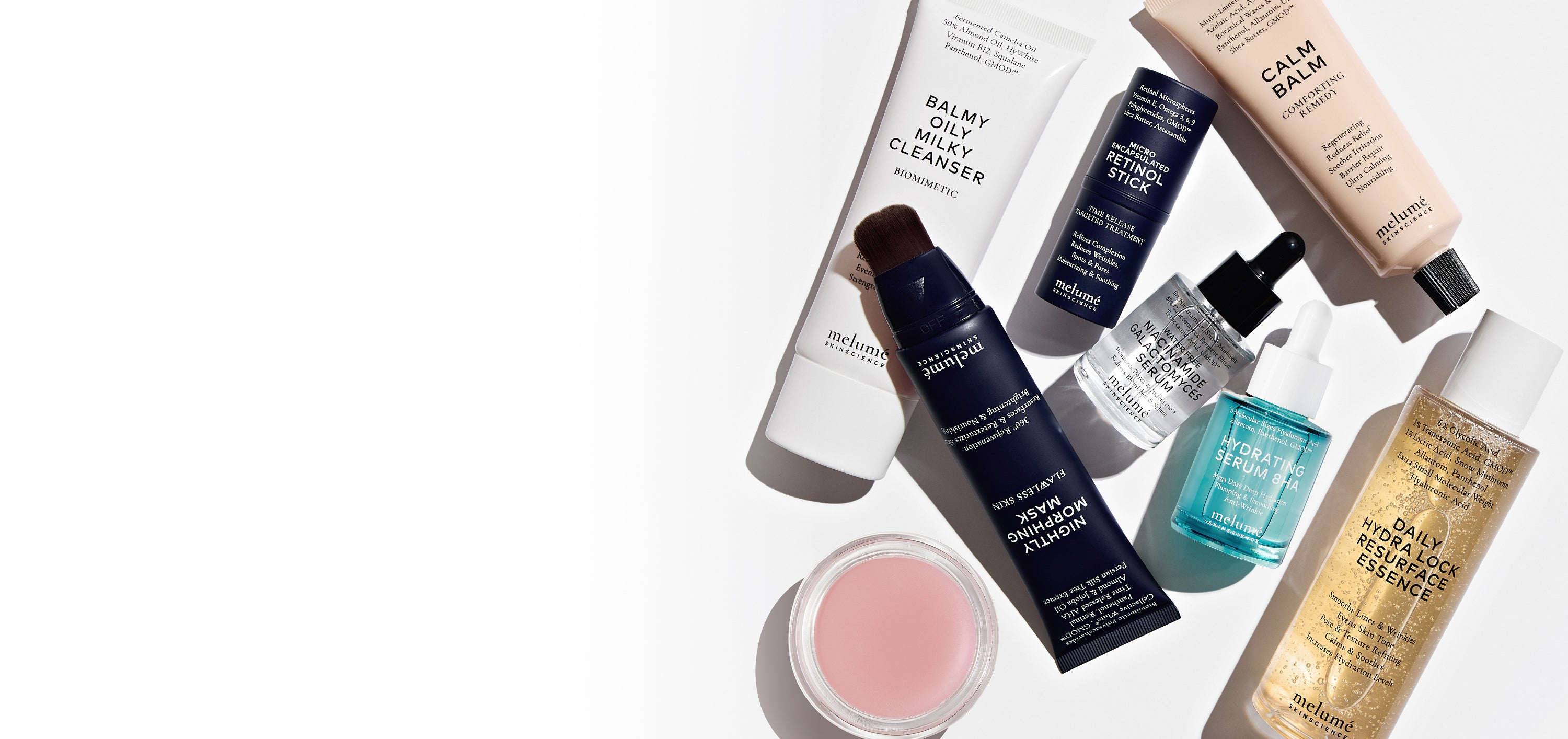 image various melume skinscience skincare products