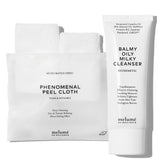 image packshot of bundle - phenomenal peel cloth and balmy oily milky cleanser